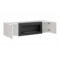 Comoda TV FLY Genarom AM 23 WW FY SBK Alb / Alb Lucios